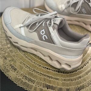 On Running Women's Beige and White Sneakers